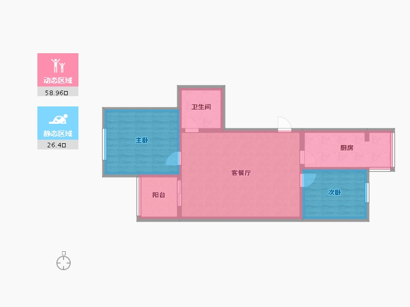 河北省-廊坊市-新华嘉园-77.00-户型库-动静分区