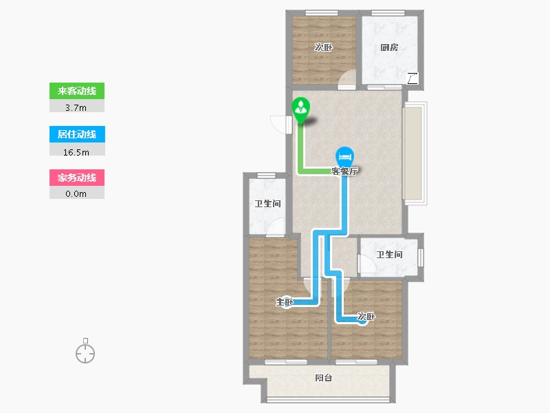 浙江省-金华市-中天中腾湖璟园-92.80-户型库-动静线