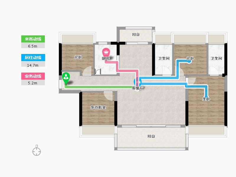 广东省-梅州市-大埔碧桂园珑悦-100.00-户型库-动静线