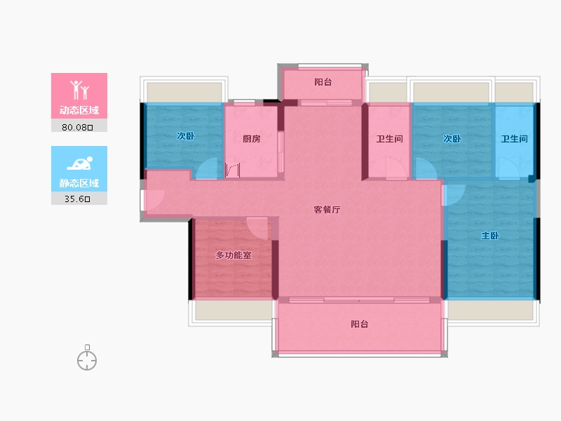 广东省-梅州市-大埔碧桂园珑悦-100.00-户型库-动静分区