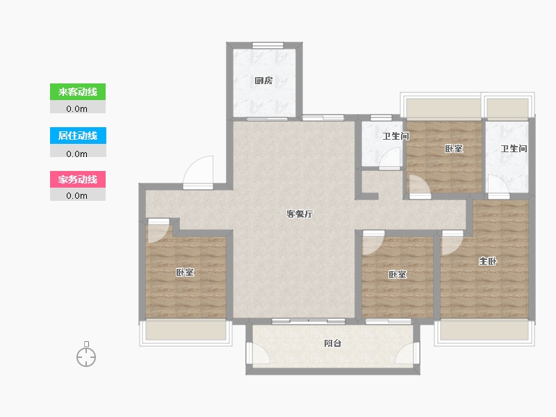 河南省-南阳市-建业青云里-113.60-户型库-动静线