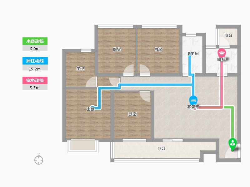 四川省-成都市-珑山樾-104.03-户型库-动静线