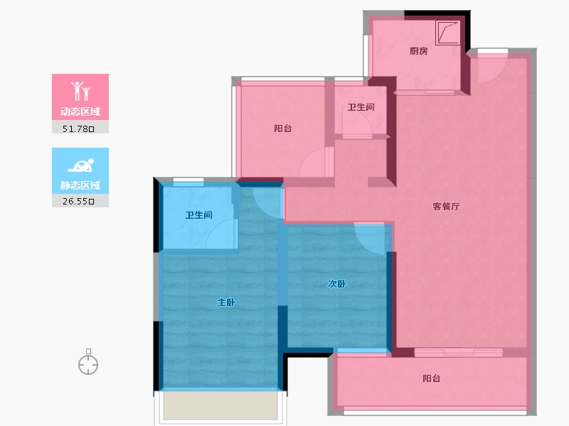 广东省-惠州市-中交和风春岸-68.07-户型库-动静分区