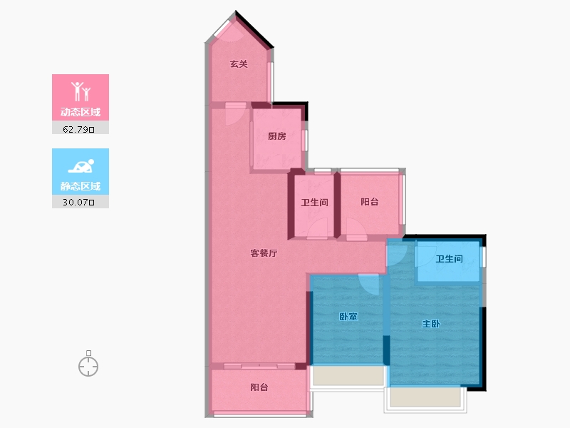 广东省-惠州市-方直彩虹里-82.29-户型库-动静分区