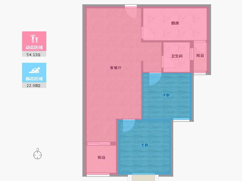 云南省-昆明市-誉峰国际-68.80-户型库-动静分区