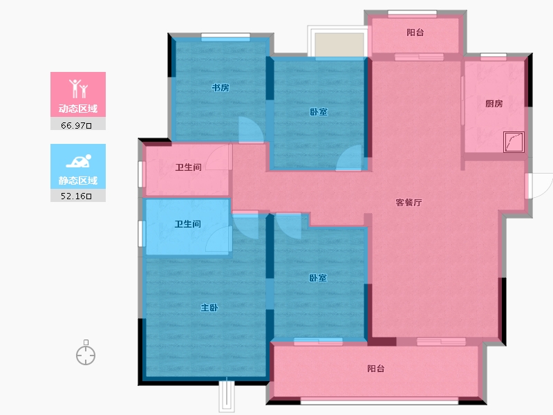 湖南省-长沙市-长沙亿达智造小镇-106.37-户型库-动静分区