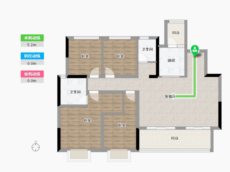 四川省-成都市-龙潭寺TOD龙潭九章-110.83-户型库-动静线