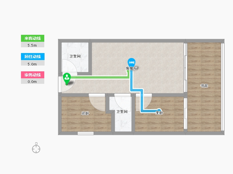 海南省-三亚市-湖光山舍-71.21-户型库-动静线