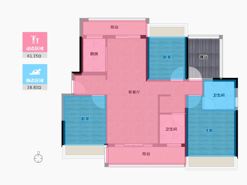 广东省-惠州市-恒泰悦璟府-96.01-户型库-动静分区