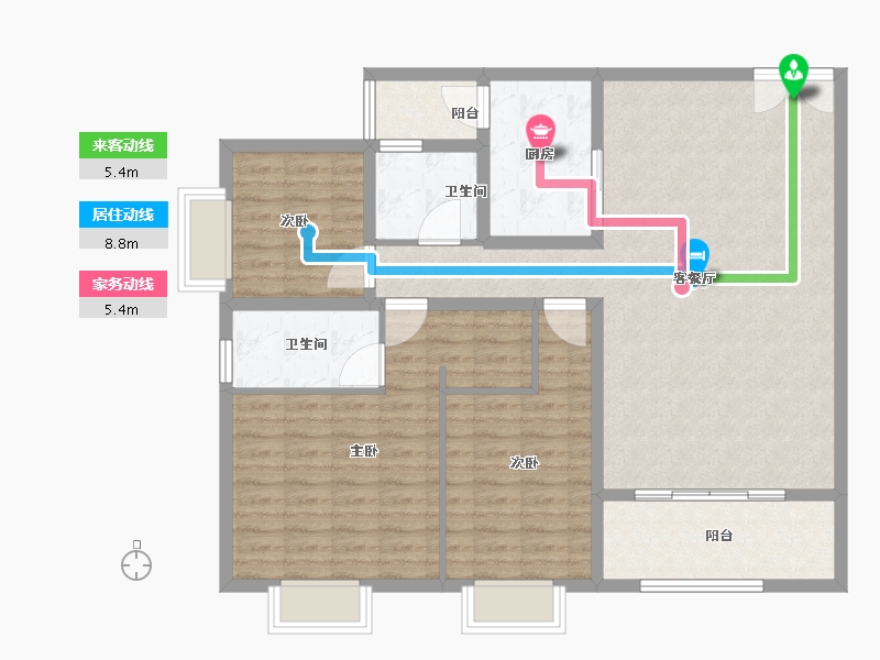 云南省-昆明市-誉峰国际-112.50-户型库-动静线