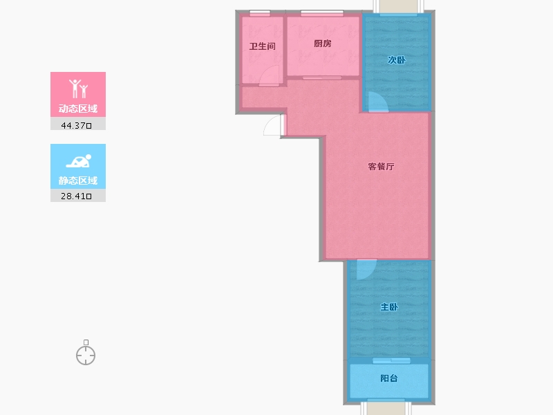 山东省-潍坊市-滨海87号-65.43-户型库-动静分区