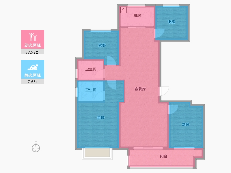 山东省-枣庄市-鼎祥诚园-107.00-户型库-动静分区