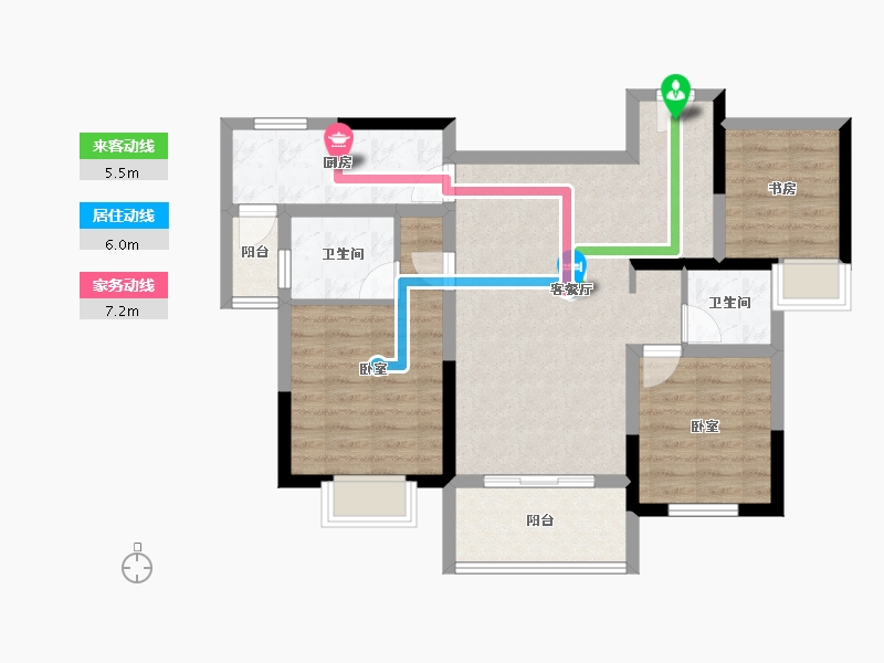 四川省-成都市-紫瑞府-79.84-户型库-动静线