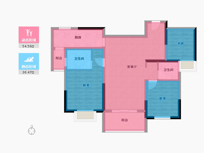 四川省-成都市-紫瑞府-79.84-户型库-动静分区