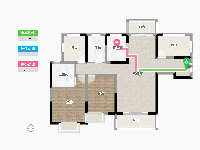 广东省-惠州市-新华联广场-99.00-户型库-动静线