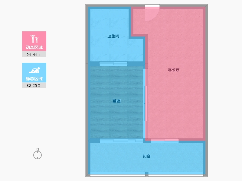 海南省-三亚市-湖光山舍-51.47-户型库-动静分区