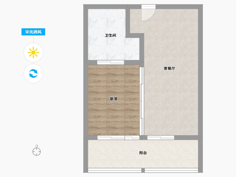 海南省-三亚市-湖光山舍-51.47-户型库-采光通风