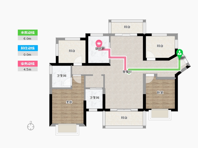 广东省-惠州市-新华联广场-85.65-户型库-动静线