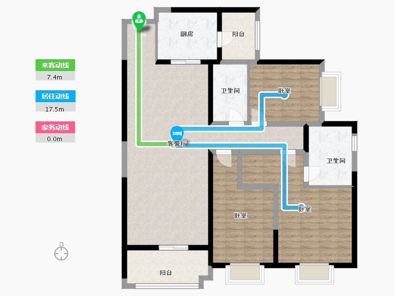 湖南省-长沙市-长沙星河湾-123.06-户型库-动静线