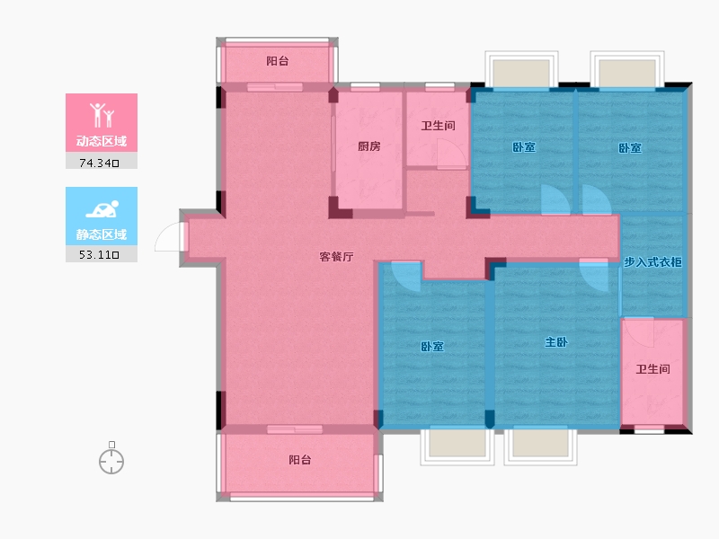 湖南省-长沙市-长沙亿达智造小镇-114.68-户型库-动静分区