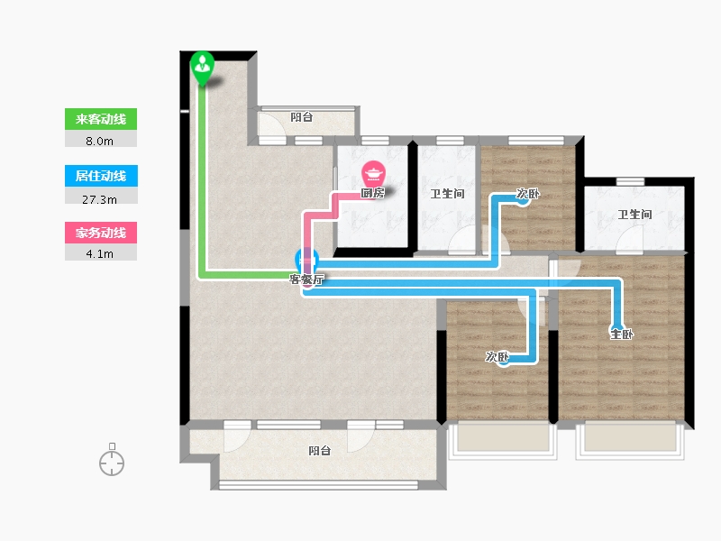 山东省-烟台市-芝罘吾悦广场-112.00-户型库-动静线