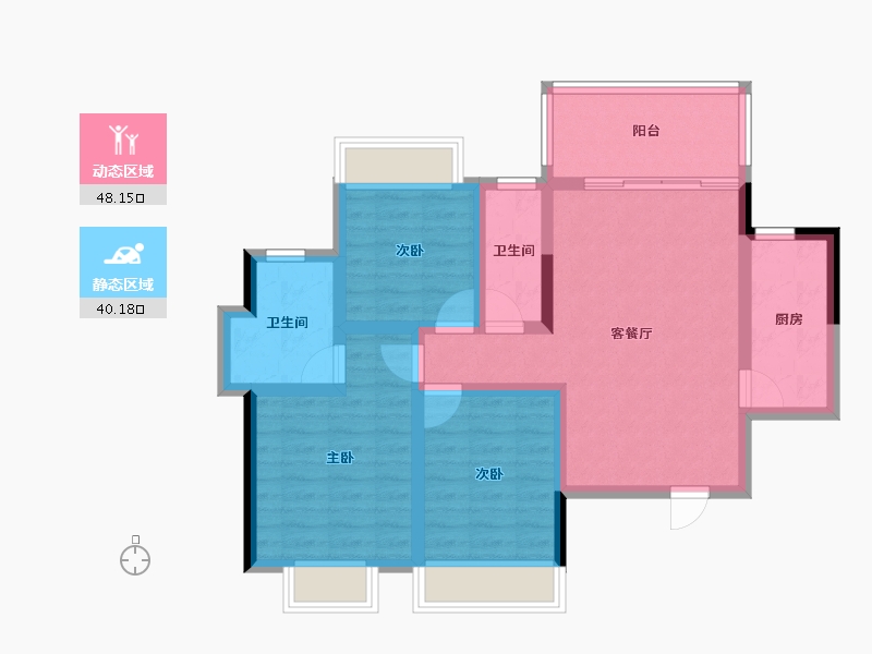 海南省-三亚市-悦居山海间-77.66-户型库-动静分区