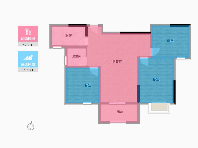 湖南省-长沙市-长沙亿达智造小镇-72.84-户型库-动静分区