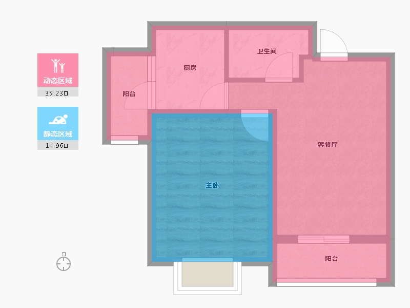 云南省-昆明市-江东铂悦湾-43.90-户型库-动静分区