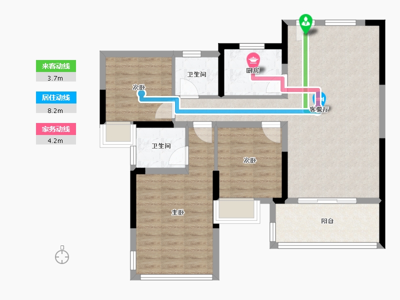 湖北省-黄冈市-蕲春府-86.00-户型库-动静线