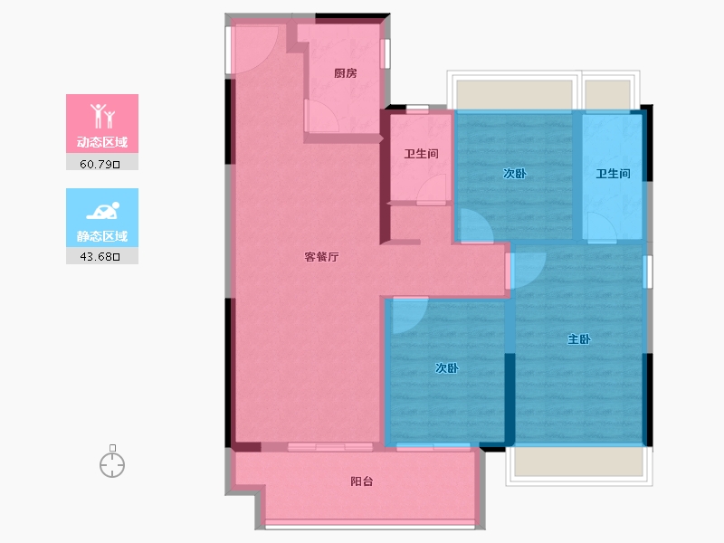 河南省-南阳市-正弘熙悦-93.60-户型库-动静分区