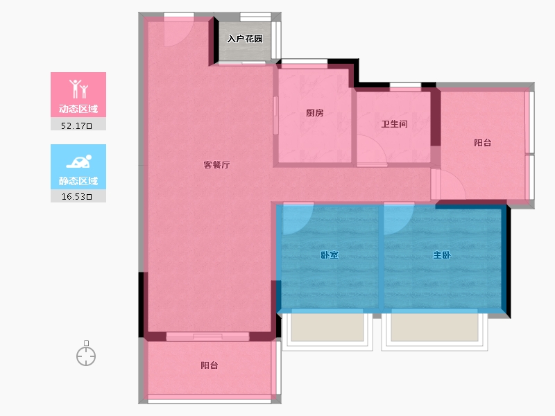 广东省-惠州市-玖璟台-62.70-户型库-动静分区