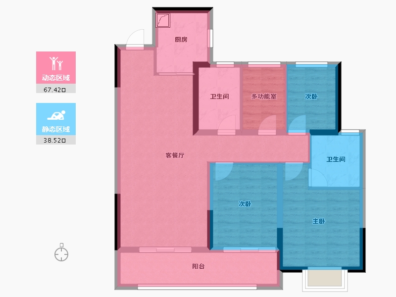 江苏省-徐州市-中国中铁陆港城-94.54-户型库-动静分区