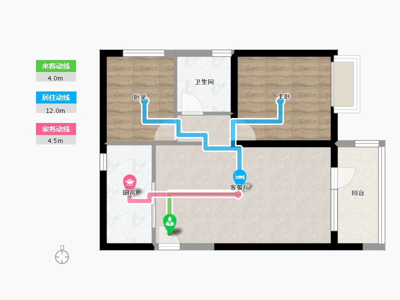 内蒙古自治区-包头市-海伦国际三期-60.07-户型库-动静线