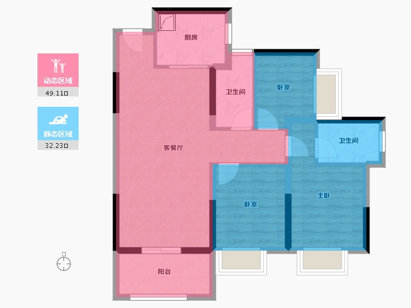 广东省-惠州市-三里深境-71.62-户型库-动静分区