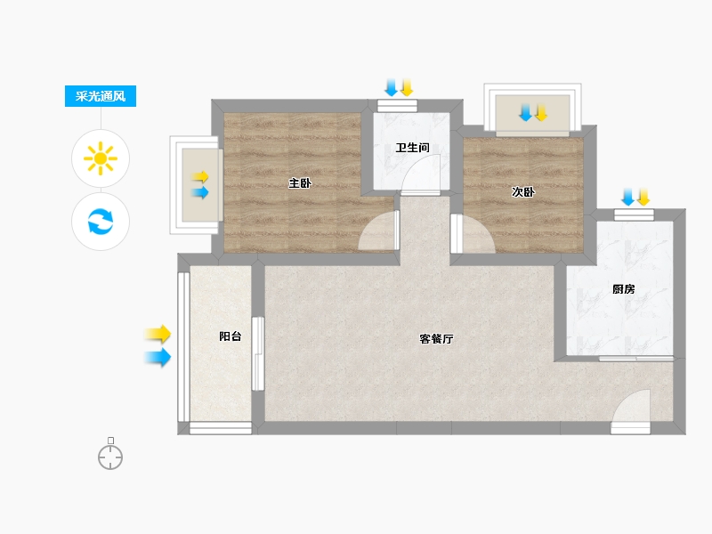 云南省-昆明市-中建龙熙国际-50.27-户型库-采光通风