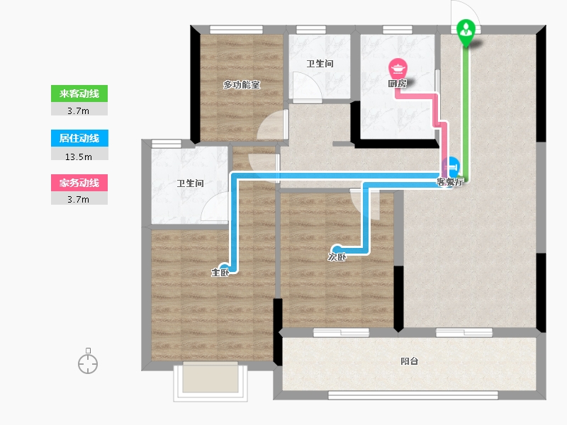 江苏省-徐州市-中国中铁陆港城-85.58-户型库-动静线