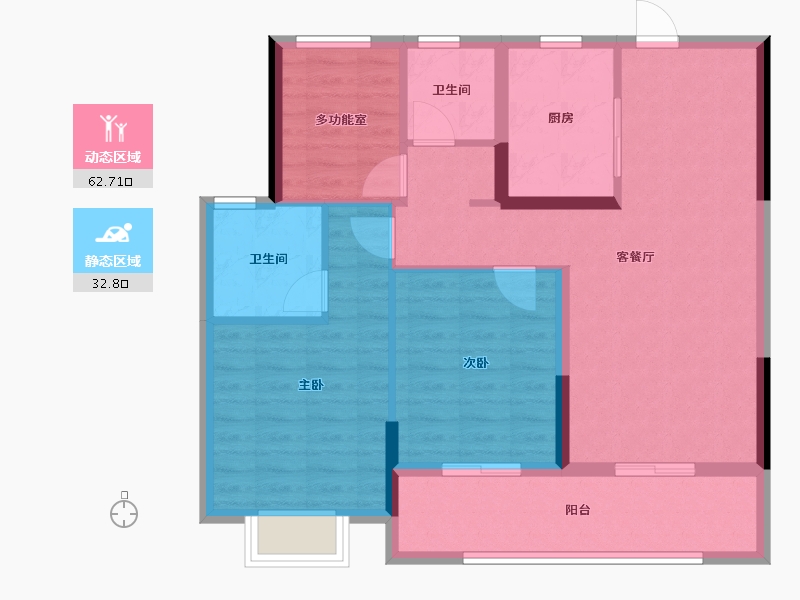 江苏省-徐州市-中国中铁陆港城-85.58-户型库-动静分区