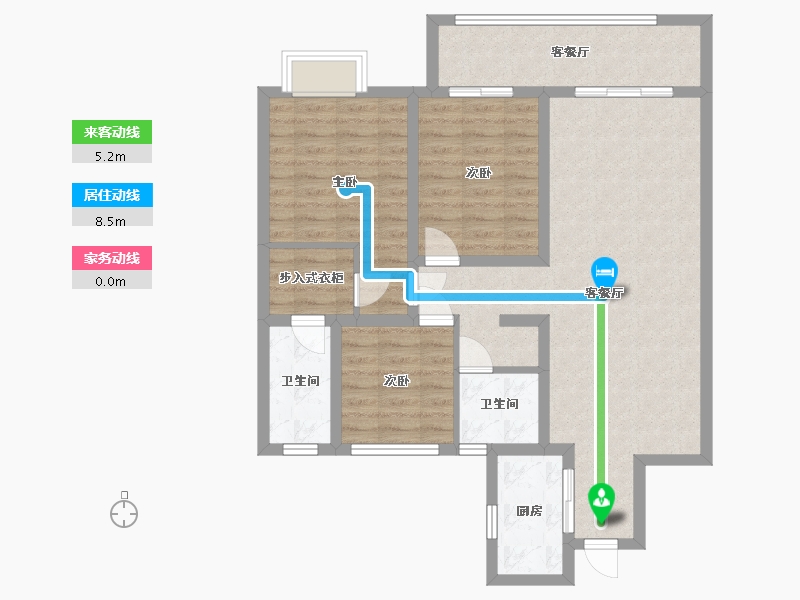 陕西省-宝鸡市-吾悦华府-100.00-户型库-动静线