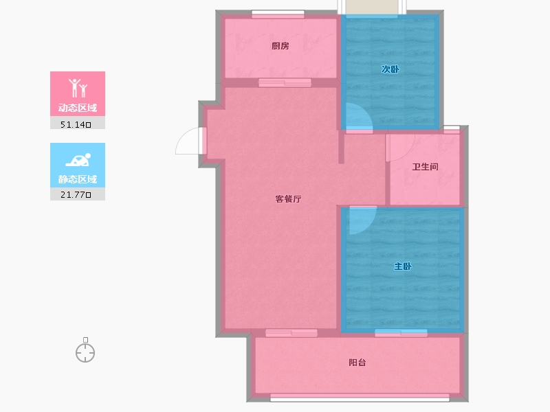 云南省-昆明市-七彩云南古滇名城-65.07-户型库-动静分区