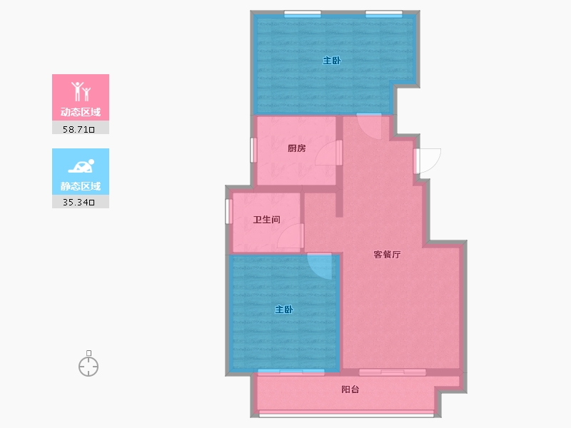 天津-天津市-远洋85-85.00-户型库-动静分区