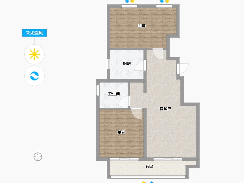 天津-天津市-远洋85-85.00-户型库-采光通风