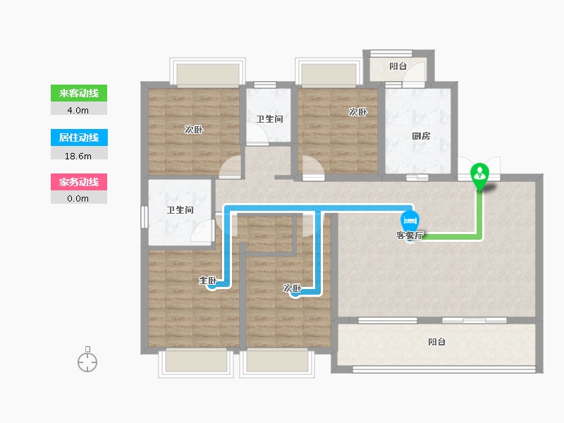 云南省-昆明市-安居和苑-113.83-户型库-动静线