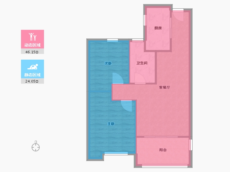 江苏省-苏州市-常发豪郡-60.00-户型库-动静分区