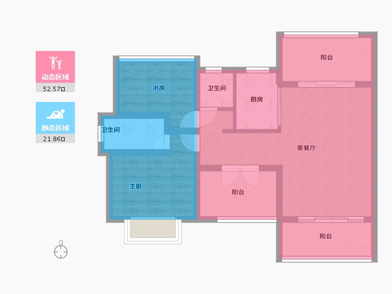 海南省-万宁市-石梅半岛-65.10-户型库-动静分区