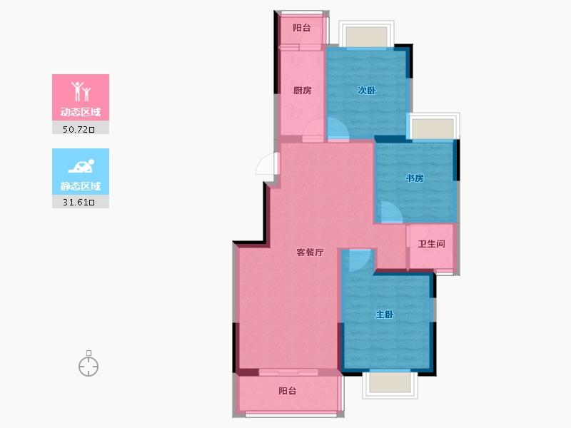 云南省-昆明市-长水航城-73.31-户型库-动静分区