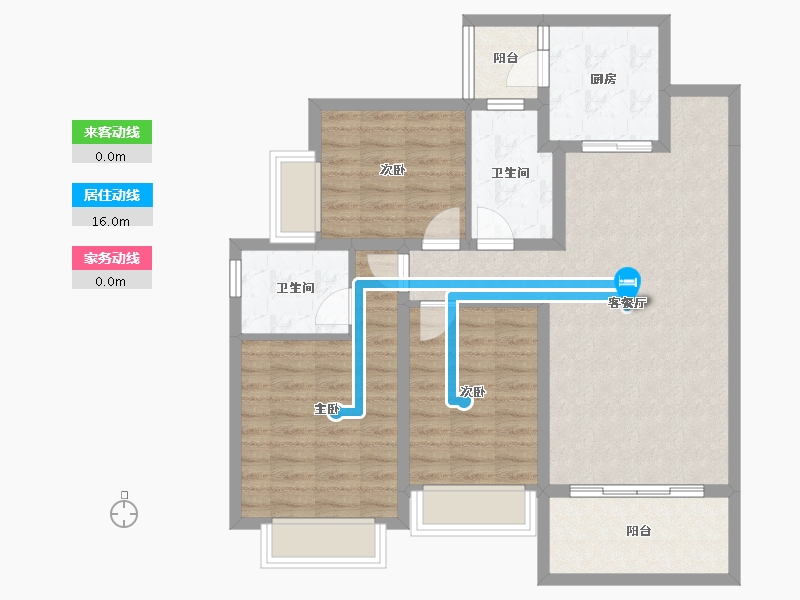 四川省-成都市-恒大御景半岛-90.69-户型库-动静线