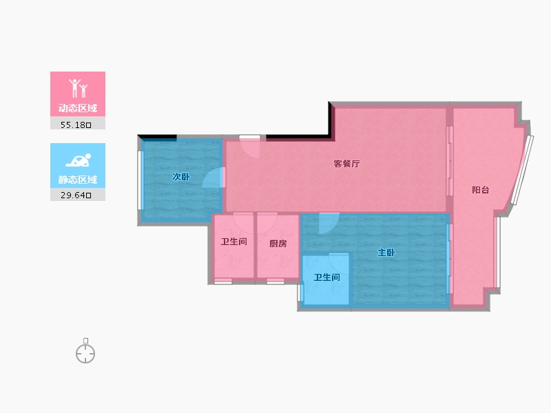 四川省-成都市-中国青城国际颐养中心-77.27-户型库-动静分区