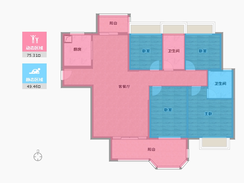 广东省-惠州市-嘉和盛世花园-112.32-户型库-动静分区