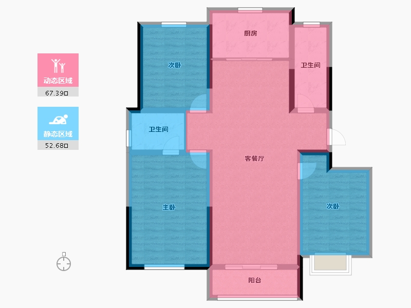 山东省-青岛市-交运山海懿品-108.00-户型库-动静分区