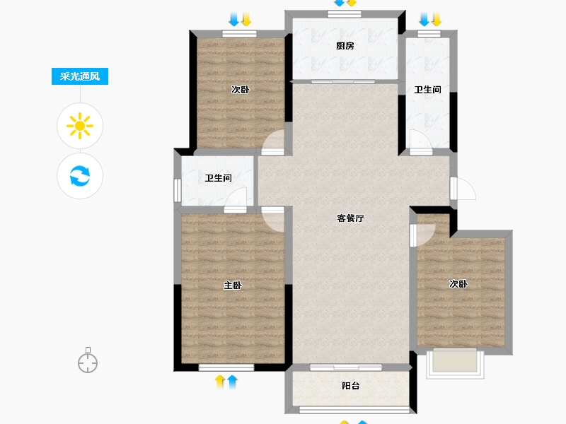 山东省-青岛市-交运山海懿品-108.00-户型库-采光通风